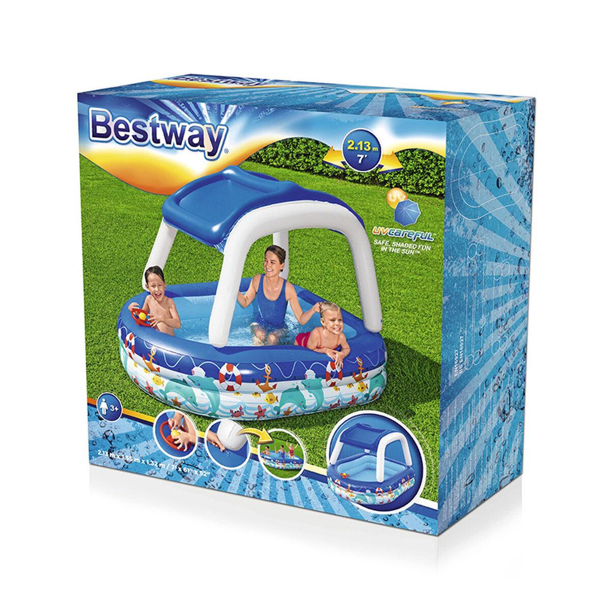 Aufblasbares Planschbecken für Kinder Bestway Bunt 213 x 155 x 132 cm Schiff