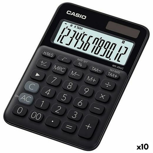 Taschenrechner Casio MS-20UC 2,3 x 10,5 x 14,95 cm Schwarz (10 Stück) - Shop Hammer 