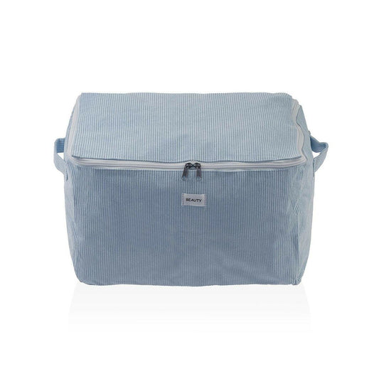 Aufbewahrungsbox Versa Corduroy 38 x 26 x 26 cm Blau - Shop Hammer 