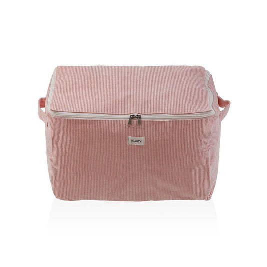 Aufbewahrungsbox Versa Corduroy 38 x 26 x 26 cm Rosa - Shop Hammer 