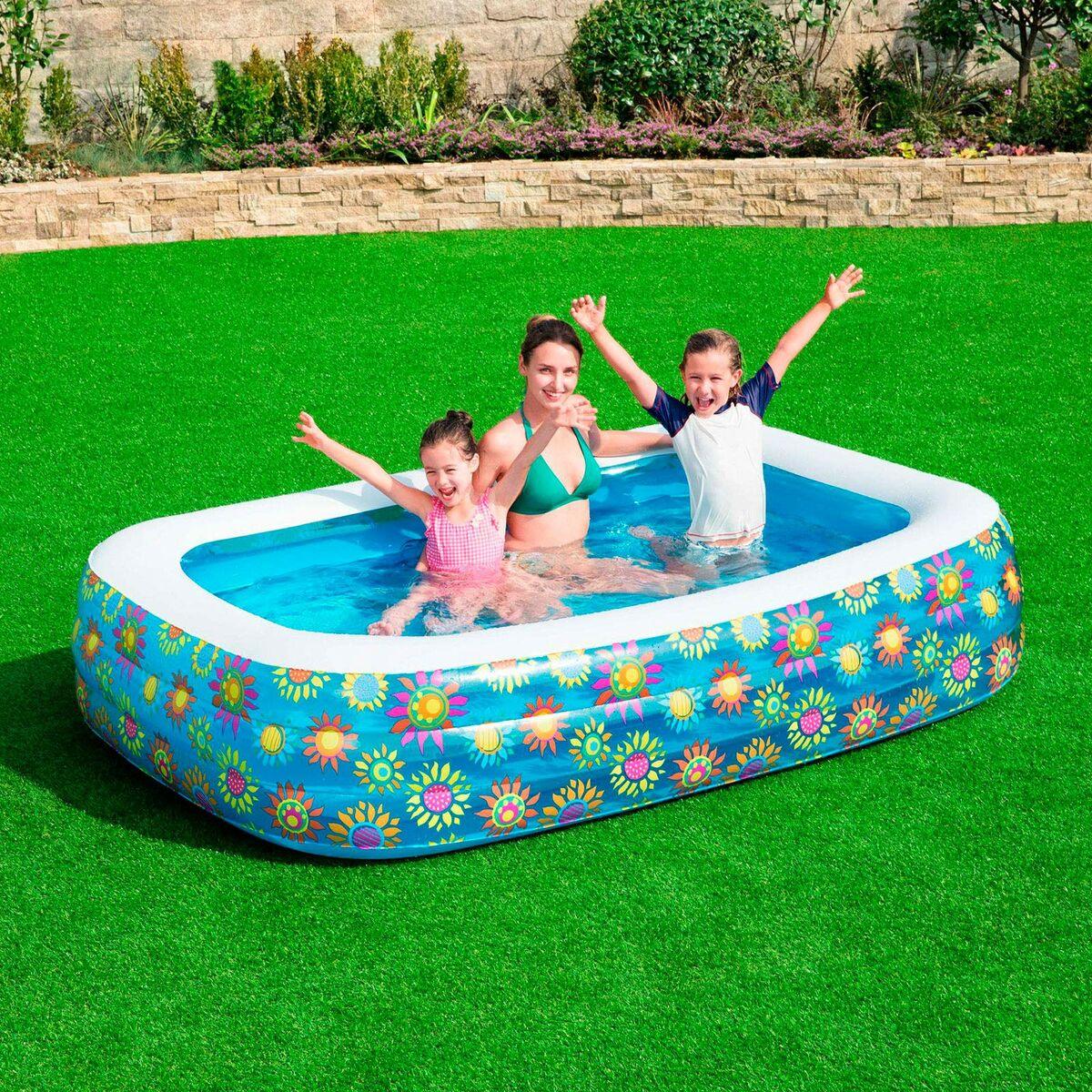 Bestway Aufblasbarer Pool Floral 3 Kammern 305x183x56 cm +6 Jahre Garten 54121 - Shop Hammer 