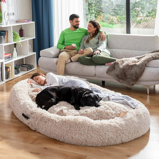 Hundebett für Menschen | Human Dog Bed XXL InnovaGoods Beige - Shop Hammer 