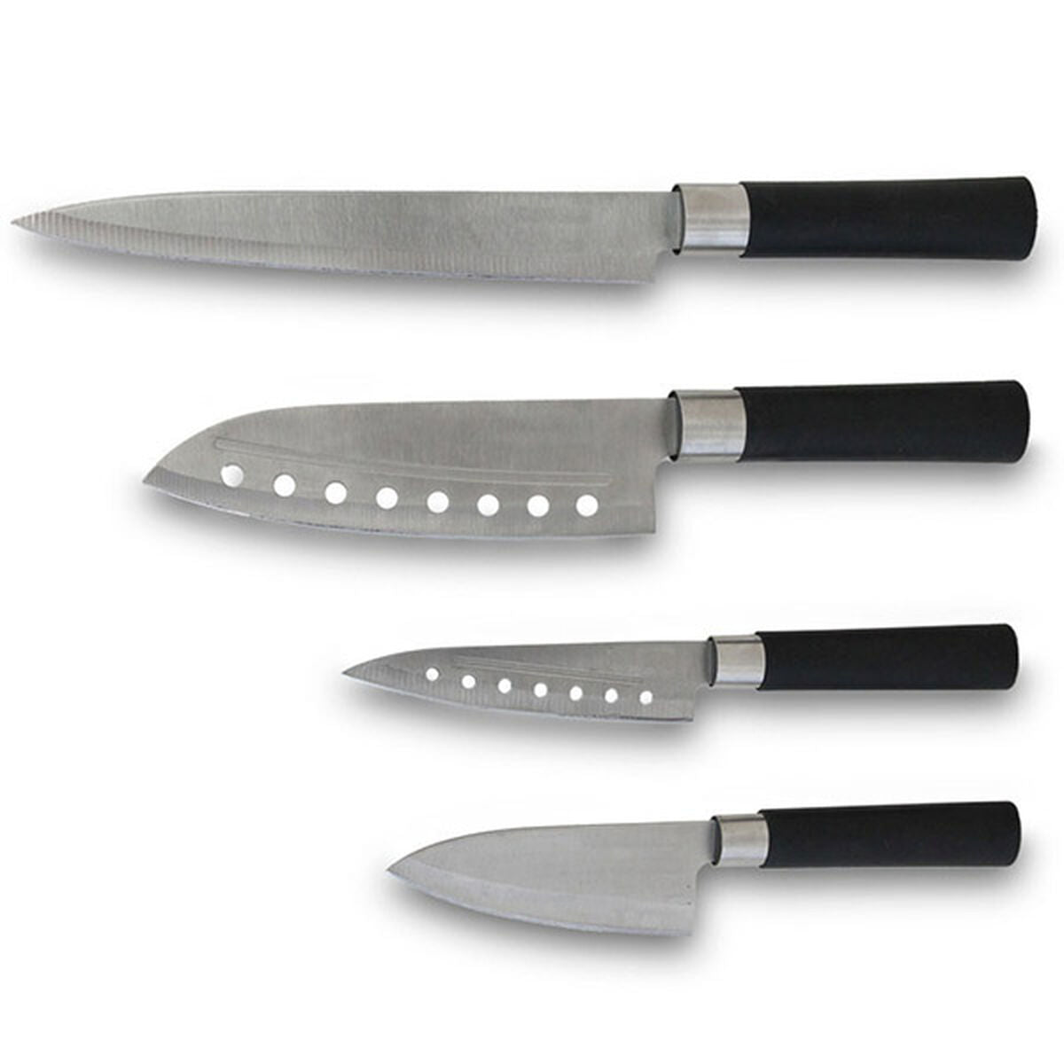 Messerset Cecotec Santoku Schwarz Edelstahl Carbonfaser (4 pcs) - Shop Hammer 