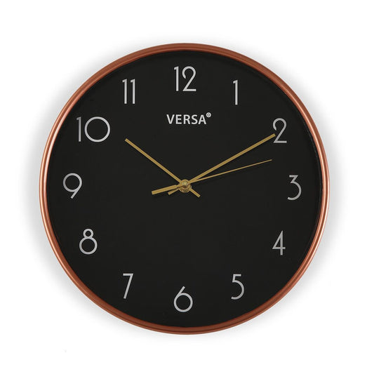 Wanduhr Versa Schwarz Kunststoff 4 x 30 x 30 cm - Shop Hammer 