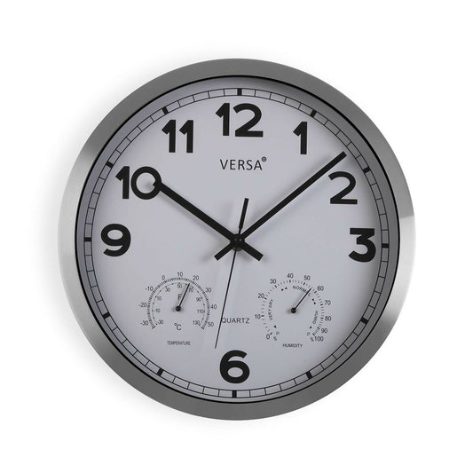 Wanduhr Versa Weiß Aluminium (4 x 30 x 30 cm) - Shop Hammer 