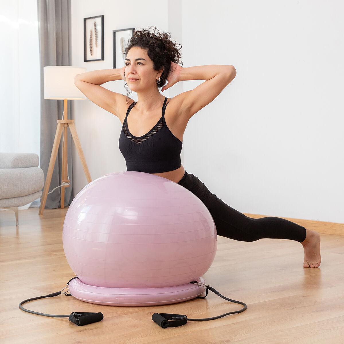 Yoga-Ball mit Stabilitätsring und Widerstandsbändern Ashtanball InnovaGoods - Shop Hammer 