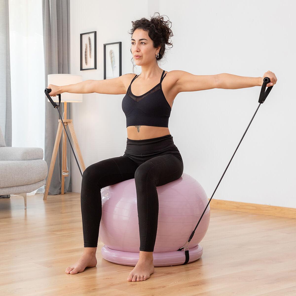 Yoga-Ball mit Stabilitätsring und Widerstandsbändern Ashtanball InnovaGoods - Shop Hammer 