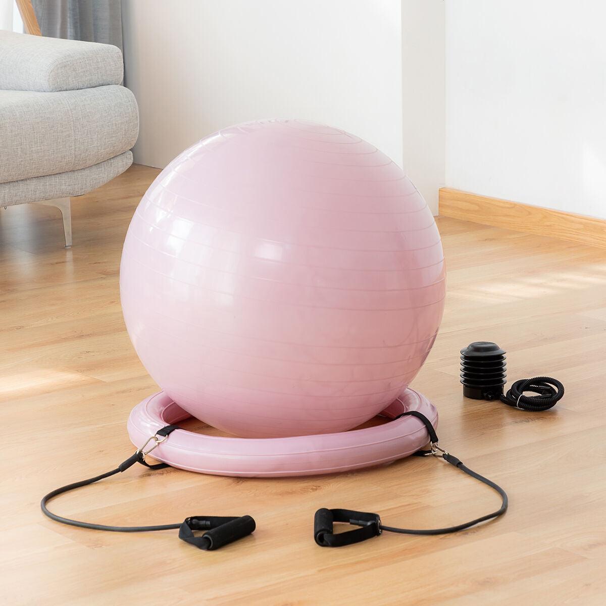 Yoga-Ball mit Stabilitätsring und Widerstandsbändern Ashtanball InnovaGoods - Shop Hammer 