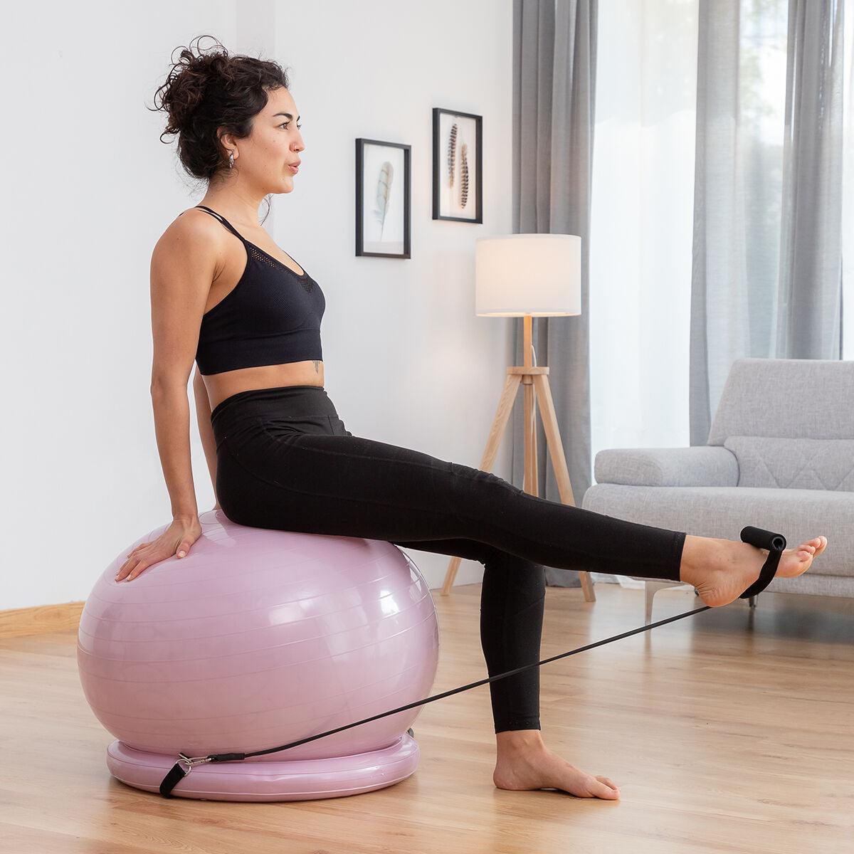 Yoga-Ball mit Stabilitätsring und Widerstandsbändern Ashtanball InnovaGoods - Shop Hammer 